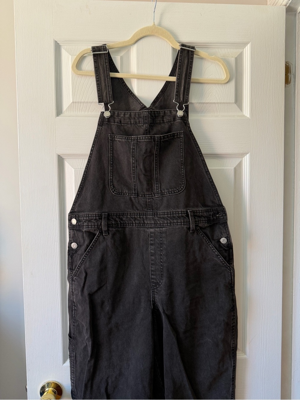 H&M Women’s Classic Black Denim Overalls